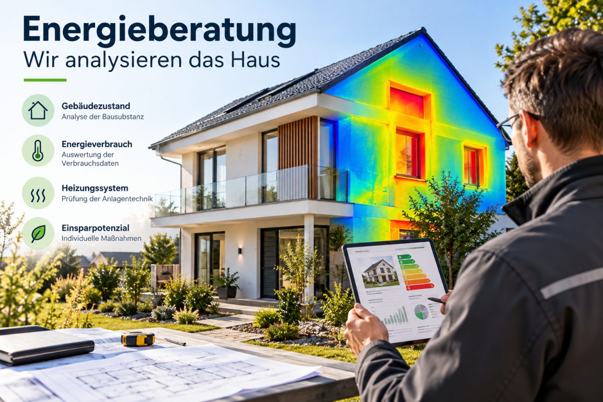 Energieberatung mit Wärmebildanalyse eines Gebäudes